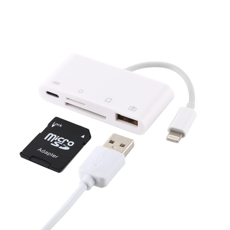 NK-108L 8 Pin to USB + TF Card + SD Card Camera Reader Adapter Support IOS 9.1 and above system