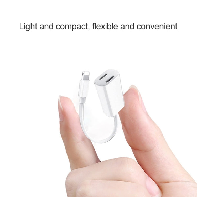 Original Lenovo RAGAU 8 Pin Male to Dual 8 Pin Female 2 in 1 Mini Portable Audio and Charging Adapter