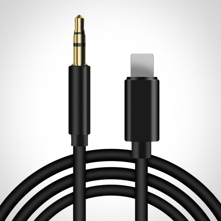 8 Pin to 3.5mm AUX Audio Adapter Cable Length: 1m (Black)