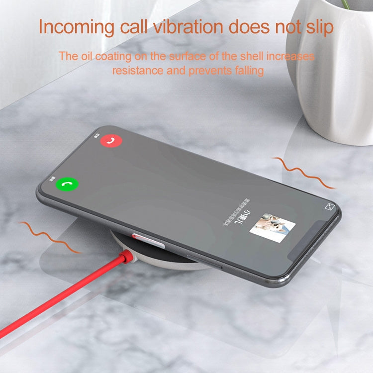 Teléfono Móvil de succión Portátil de 10W Cargador Inalámbrico de Carga Rápida adecuado para iPhone 8 / X longitud: 1.5m (Blanco + Negro)