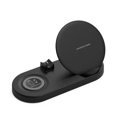W74 4 in 1 Multifunctional Wireless Charger for iWatch / iPhone / AirPods (Black)