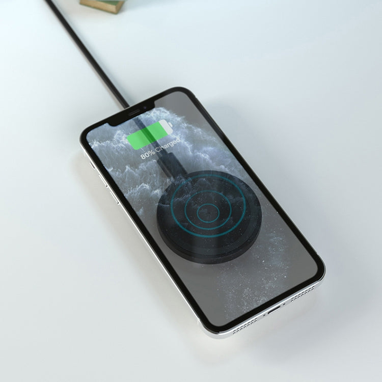 JJT-963 15W QI Standard Round Magsafe Chargeur de charge rapide sans fil pour iPhone 12 Series (Blanc)