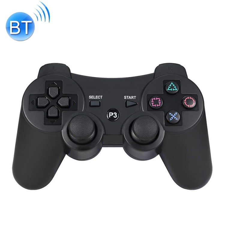 Botón de copo de nieve Inalámbrico Bluetooth Gamepad Controlador de Juegos Para PS3 (Negro)