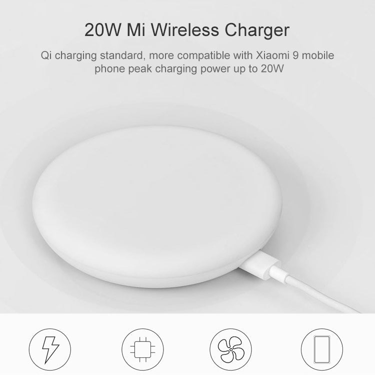 Original Xiaomi MDY-10-EH 20W Qi Wireless Charging Kit High Speed ​​Standard CN Plug