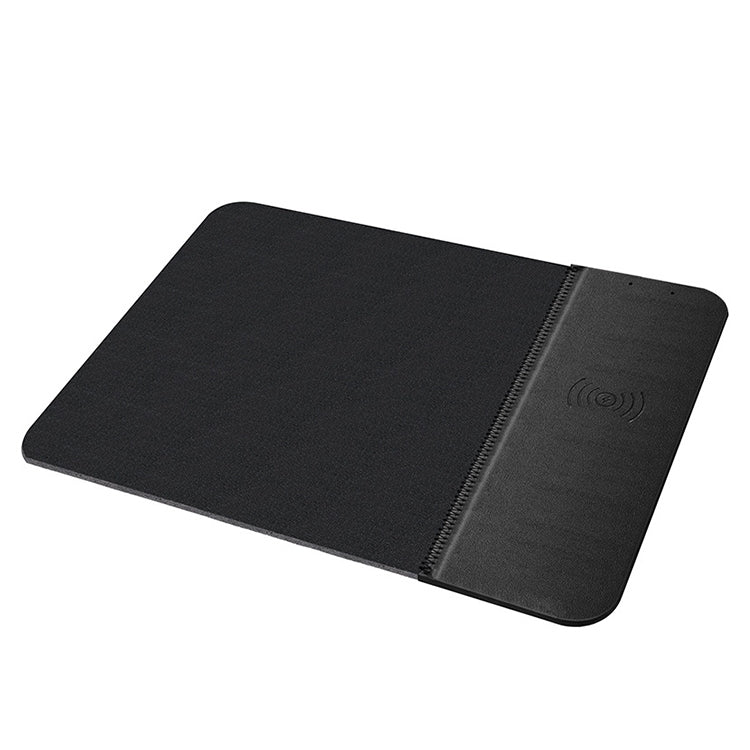 OJD-36 QI Standard 10W Lighting Wireless Charger Rubber Mouse Pad Size: 26.2 x 19.8 x 0.65cm (Black)