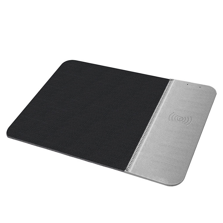 OJD-36 QI Standard 10W Lighting Wireless Charger Rubber Mouse Pad Size: 26.2 x 19.8 x 0.65cm (Grey)