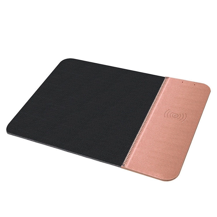 OJD-36 QI Standard 10W Lighting Wireless Charger Rubber Mouse Pad Size: 26.2 x 19.8 x 0.65cm (Rose Gold)