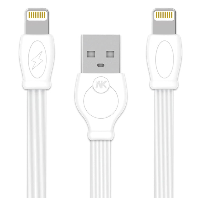 WK WDC-023 2.4A 8 PIN Fast Charging Cable length: 2m (White)