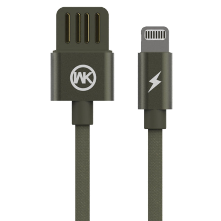 WK WDC-055 2.4A 8 Pin Babylon Aluminum Alloy Charging Cable Length: 1m (Green)