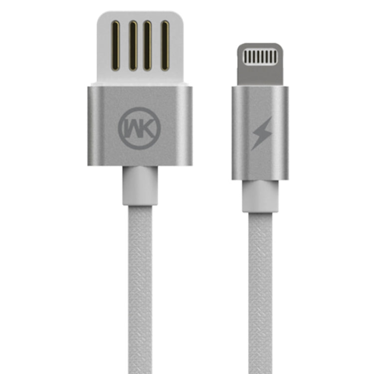 WK WDC-055 2.4A 8 Pin Babylon Aluminum Alloy Charging Cable Cord length: 1m (White)