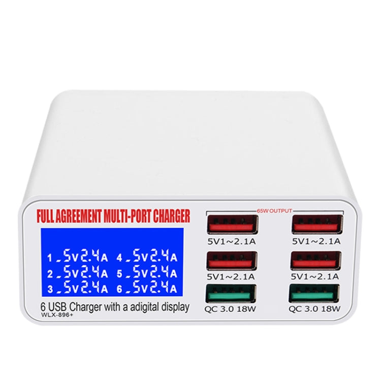 WLX-896 + 6 en 1 Multifunción Smart Digital Digital Pantalla USB (Enchufe de la UE)