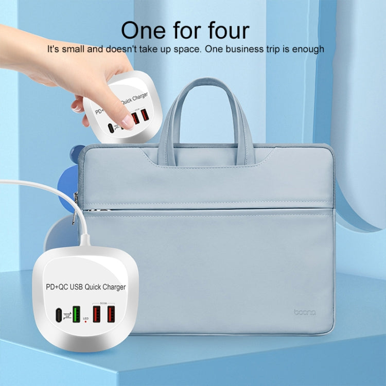 WLX-T3P 4 in 1 PD + QC Multifunction Smart Fast Charging USB Charger (US Plug)