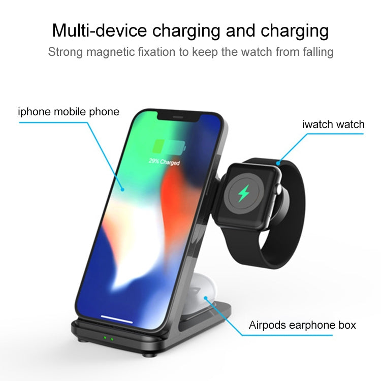XYS-X20 3 in 1 15W Detachable Multifunction Wireless Charging Station