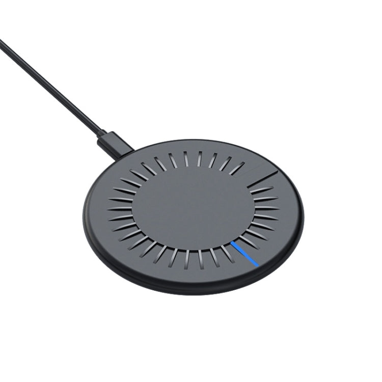 Round Shape 964 15W Fast Wireless Charging (Black)