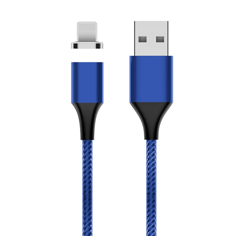 M11 3A USB TO 8 PIN Nylon Braided Magnetic Data Cable Cable length: 1m (Blue)