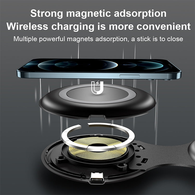 WS40 15W 3 in 1 Multifunctional Foldable Wireless Fast Charger with Magsafe Function (White)