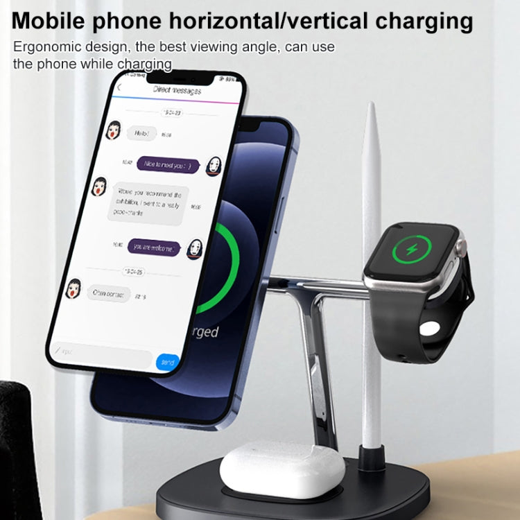 Wiwu M8 4 in 1 Magnetic Wireless Charger for iPhone 12 Series Apple Watches Airpods Apple Pencil 1
