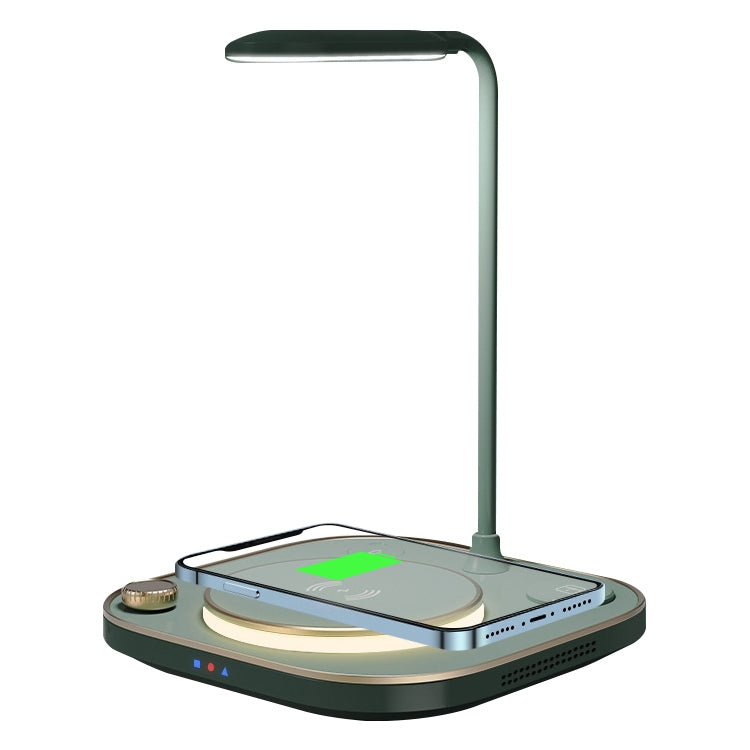 X3 15W 3 in 1 Wireless Charger Table Lamp (Green)
