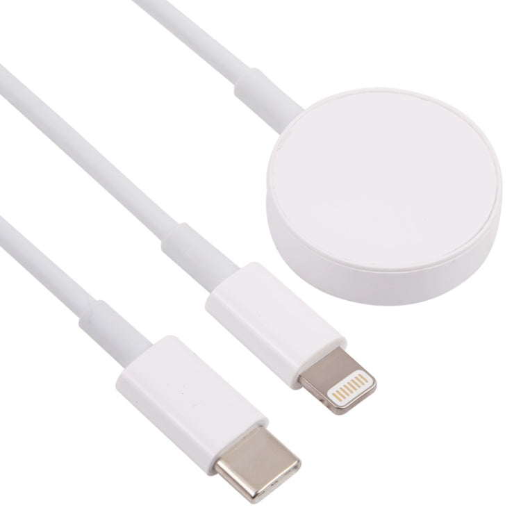 3 in 1 USB-C / TYPE-C to 8 PIN + USB-C / Type-C + Magnetic Wireless Charger Data Cable Cable length: 1.2m