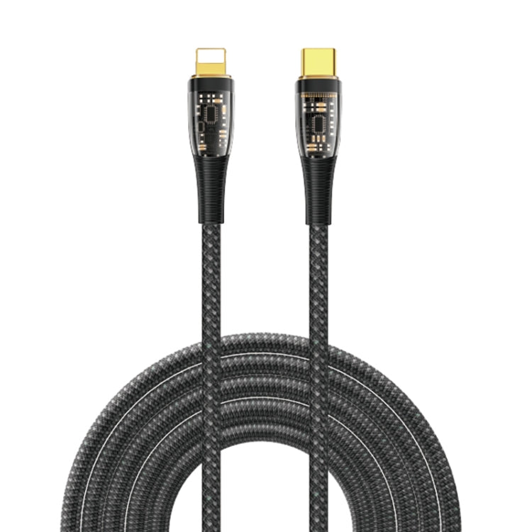 WIWU 20W USB-C a Cable de Datos de Carga PD de 8 Pines longitud: 1.2 m (Negro)
