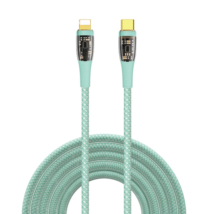 WIWU 20W USB-C a Cable de Datos de Carga PD de 8 Pines longitud: 1.2 m (verde)