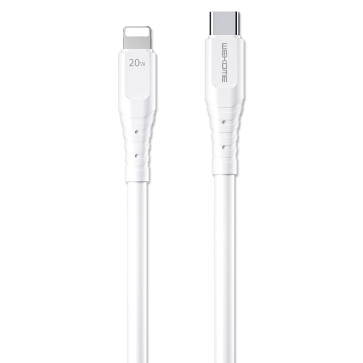 WK WDC-154 TYP-C / USB-C to 8 PIN PD 20W Fast Charging Cable length: 1m (White)