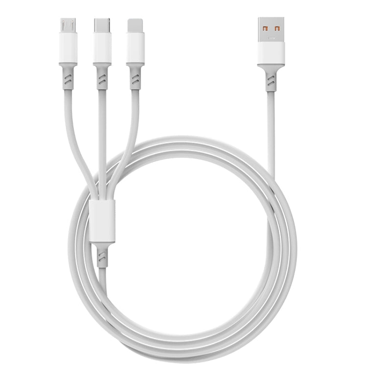 3A 3 in 1 USB to Type C / 8 Pin / Micro USB Quick Charge Cable Cable length: 1.2m