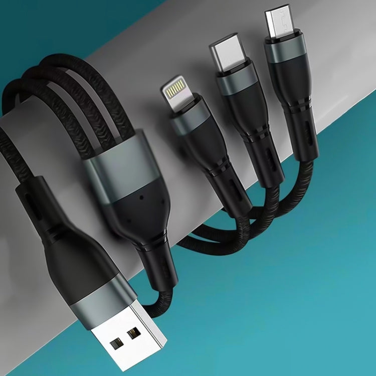 90PAI PS-14 100W 3 in 1 USB Fast Charging Data Cable Length: 1.2m