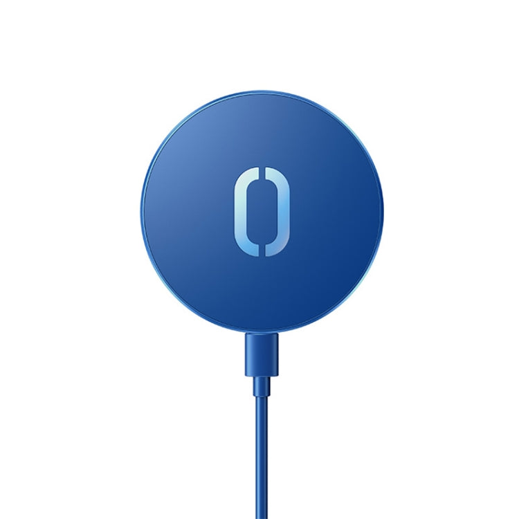 Joyroom JR-A28 15W Magsafe Chargeur sans fil magnétique ultra-mince à charge rapide pour iPhone 12 Series (Bleu)