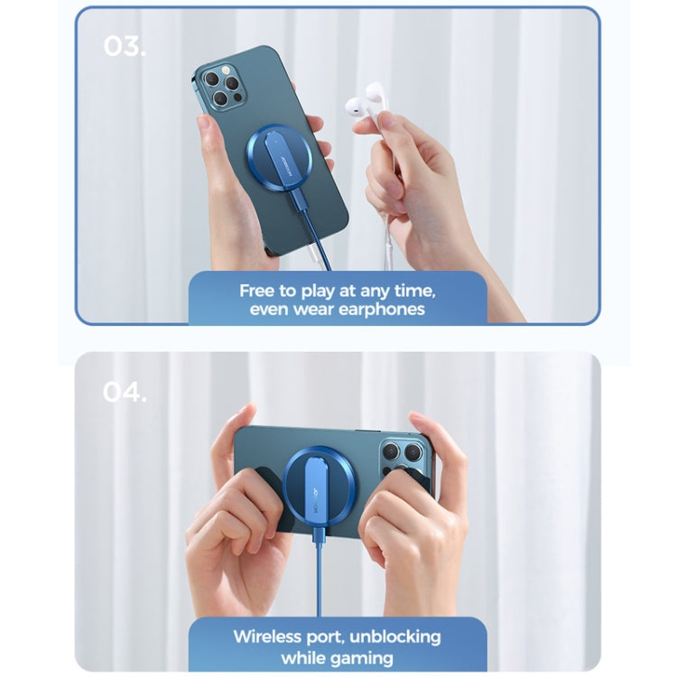 Joyroom JR-A28 Cargador Inalámbrico ultrafino Magnético de Carga Rápida Magsafe de 15 W para iPhone 12 Series (Azul)