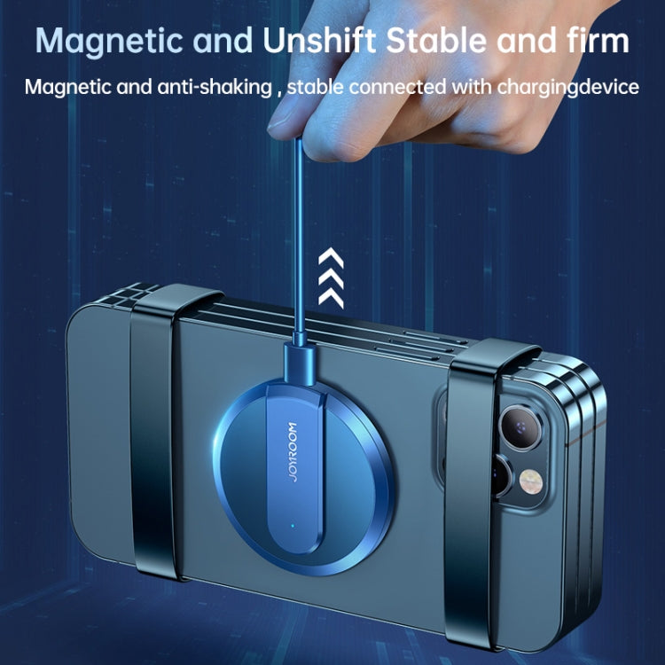 Joyroom JR-A28 15W Cargador Inalámbrico de Carga Rápida Magnética ultrafino Magsafe para iPhone 12 Series (Blanco)