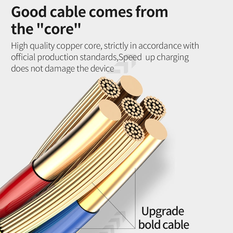 Totudesign BPDA-03 Aurora Series USB-C / Type-C to 8 Pin PD Fast Charging MFI Certified Braided Data Cable Length: 1m (Red)