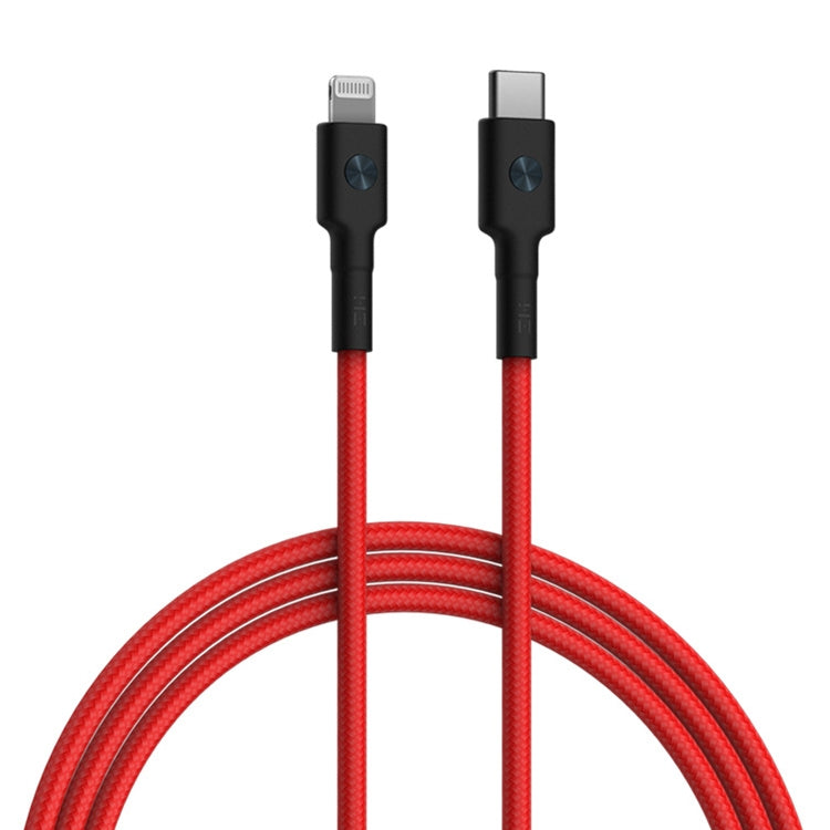 Original Xiaomi YouPin ZMI AL873K PD 20W USB-C / Tipo-C A 8 PIN CERTIFICACIÓN DE Datos BRAIDADOS LONGITUD DE Cable: 1M (Rojo)