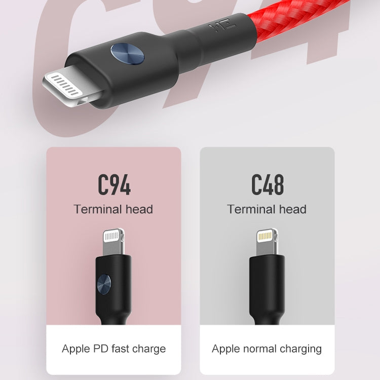 Original Xiaomi youpin zmi al873k PD 20W USB-C / Type-C TO 8 PIN MFI CERTIFICATION Braided Data Cable Cable length: 1M (Black)