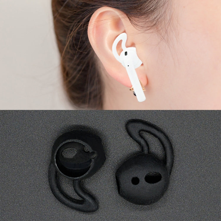 Wireless Bluetooth Headphones Silicone Earbuds Earbuds for Apple AirPods (Black)