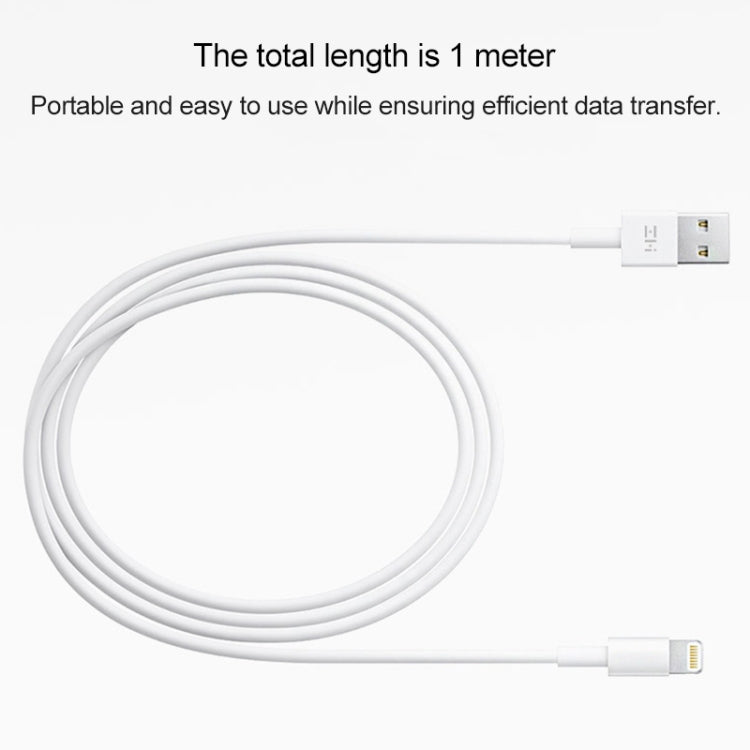 Cable de Datos Original Xiaomi ZMI 8Pin de Carga + transmisión MFi certificado longitud: 1 m (Blanco)