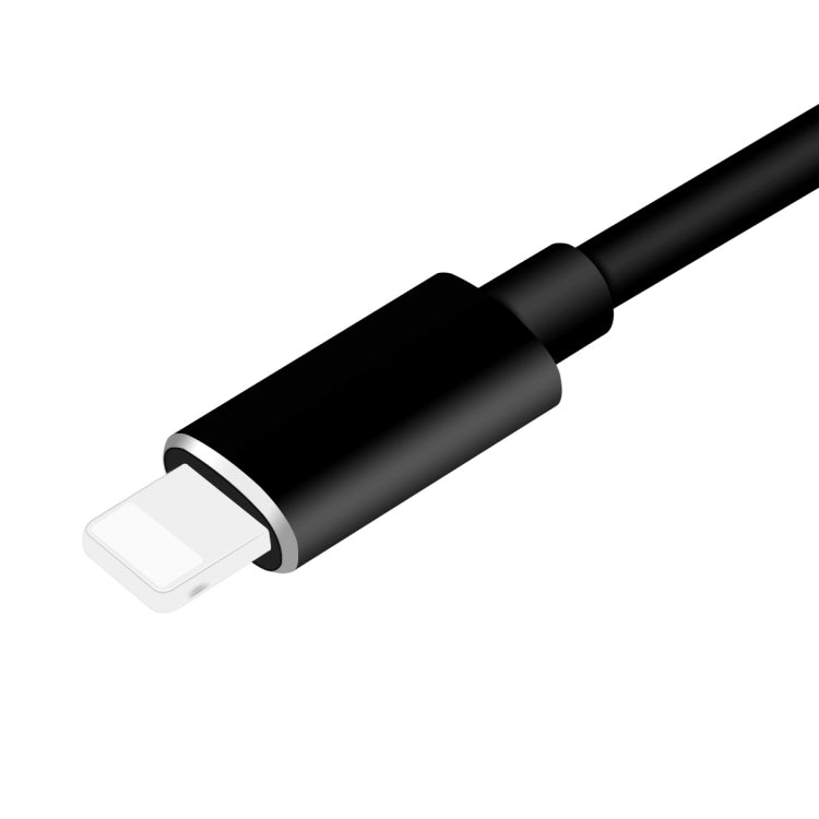 Enkay Hat-Prince HC-15 8 Pin + 3.5 mm Jack a 8 PIN Carga Audio Cable de Adaptador de Audio soporte hasta iOS 15.0 (Negro)