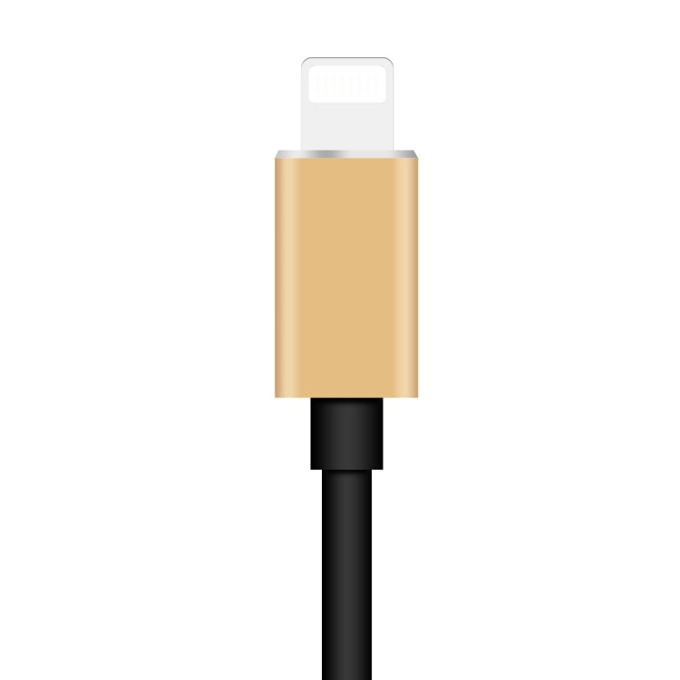 Enkay Hat-Prince HC-15 8 PIN + 8 PIN Audio Charging Audio Cable SUPPORT IOS 15.0 (Gold)