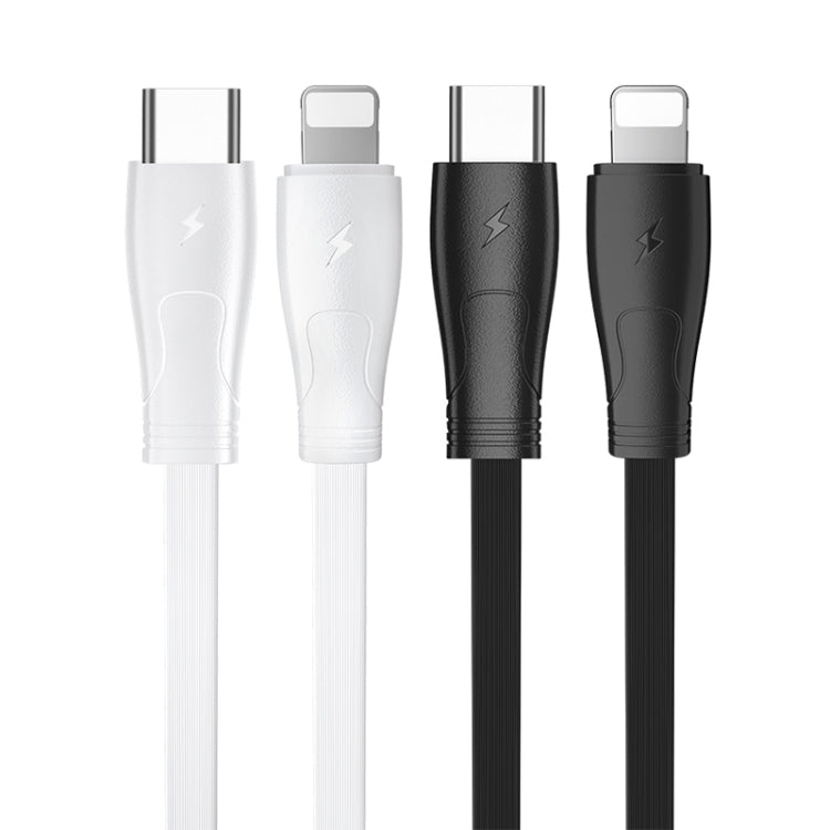 WK WDC-100 1m 2.0A Output Speed ​​Pro Series PD 18W Fast Charge USB-C / Type-C to 8 Pin Data Sync Charging Cable (Black)