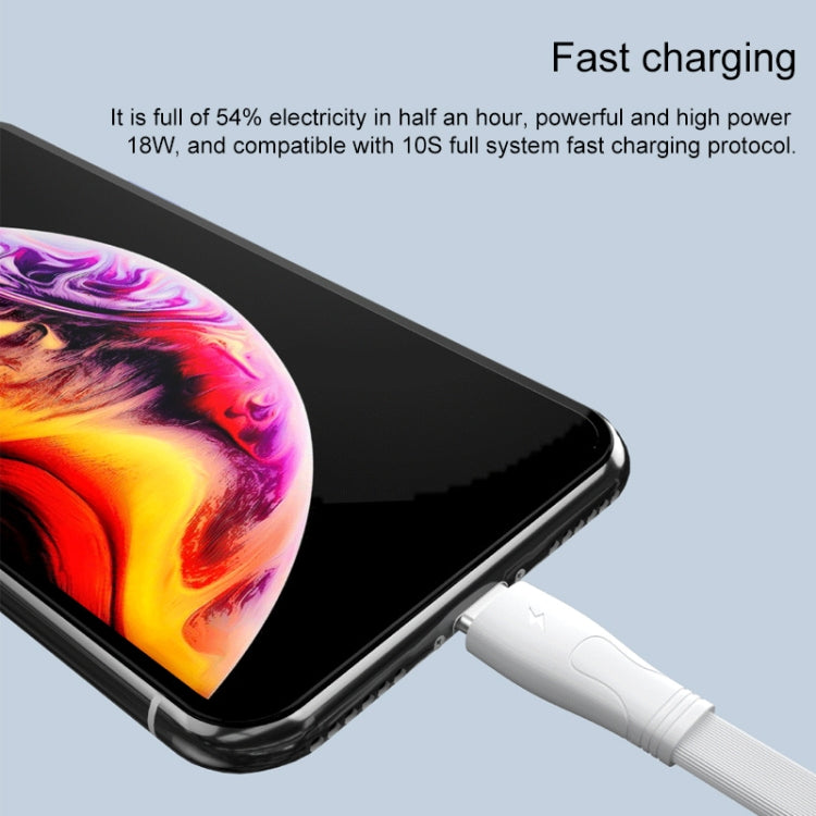WK WDC-100 1m 2.0A Output Speed ​​Pro Series PD 18W Fast Charge USB-C / Type-C to 8 Pin Data Sync Charging Cable (Black)
