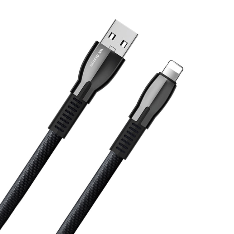 WK WDC-107i 1m 2.4A Saint Zinc Alloy Series USB to 8 Pin Data Sync Charging Cable (Black)