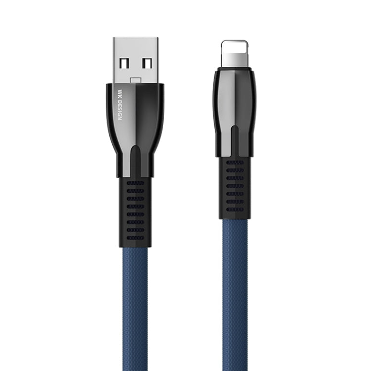 WK WDC-107i 1m 2.4A Saint Zinc Alloy Series USB to 8Pin Data Sync Charging Cable (Blue)