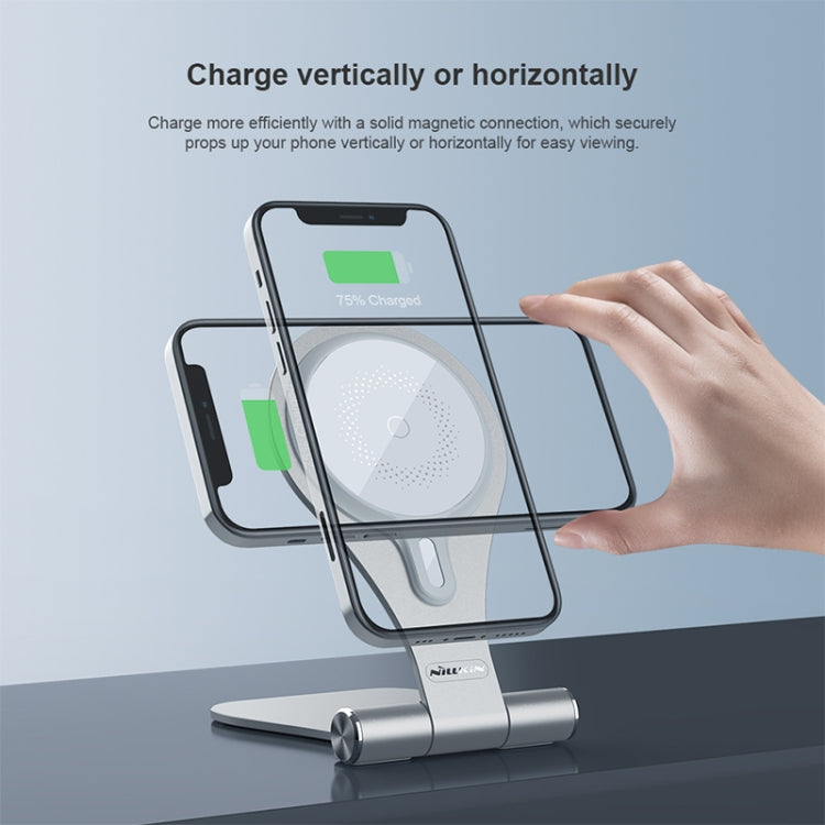 Nillkin Water Droplets Shape Magnetic Wireless Charger Stand (Grey)