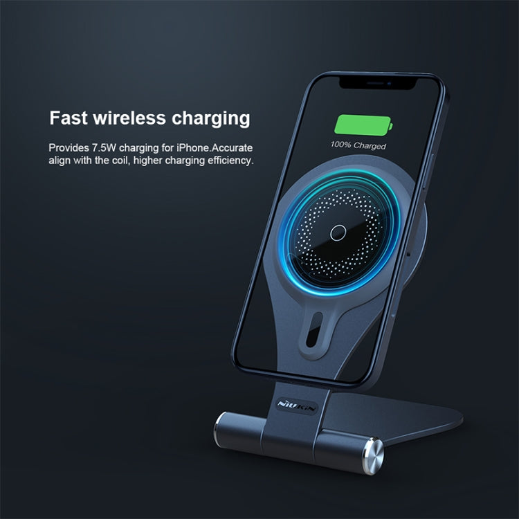 Nillkin Water Droplets Shape Magnetic Wireless Charger Stand (Grey)