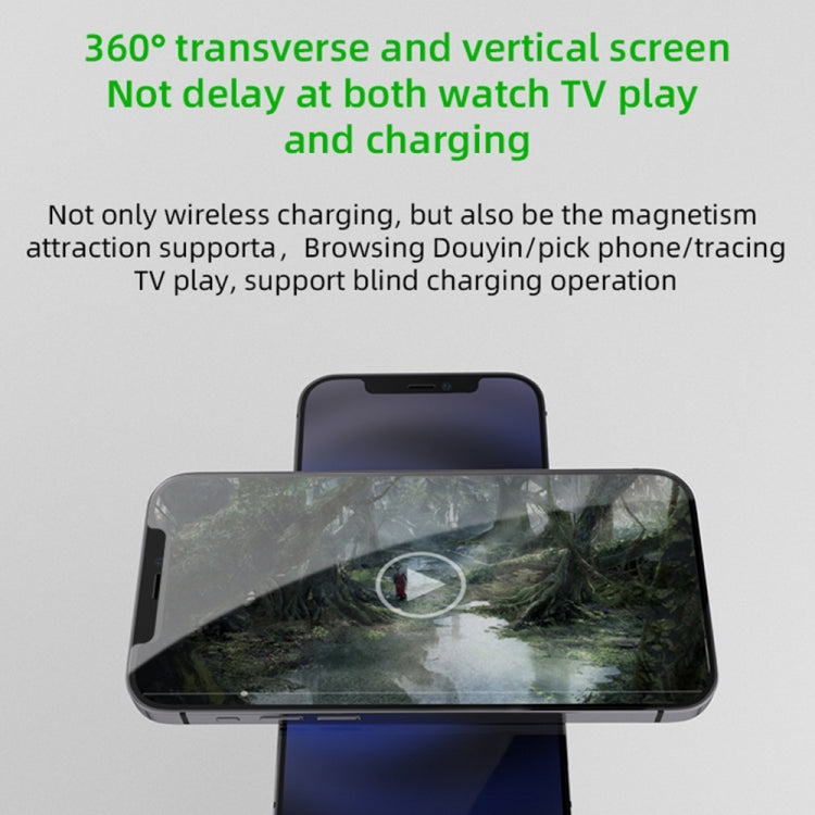 S36 3 en 1 15W Cargador Inalámbrico Magnético Multifuncional para Teléfonos Móviles / relojes Apple / Airpods (Negro)