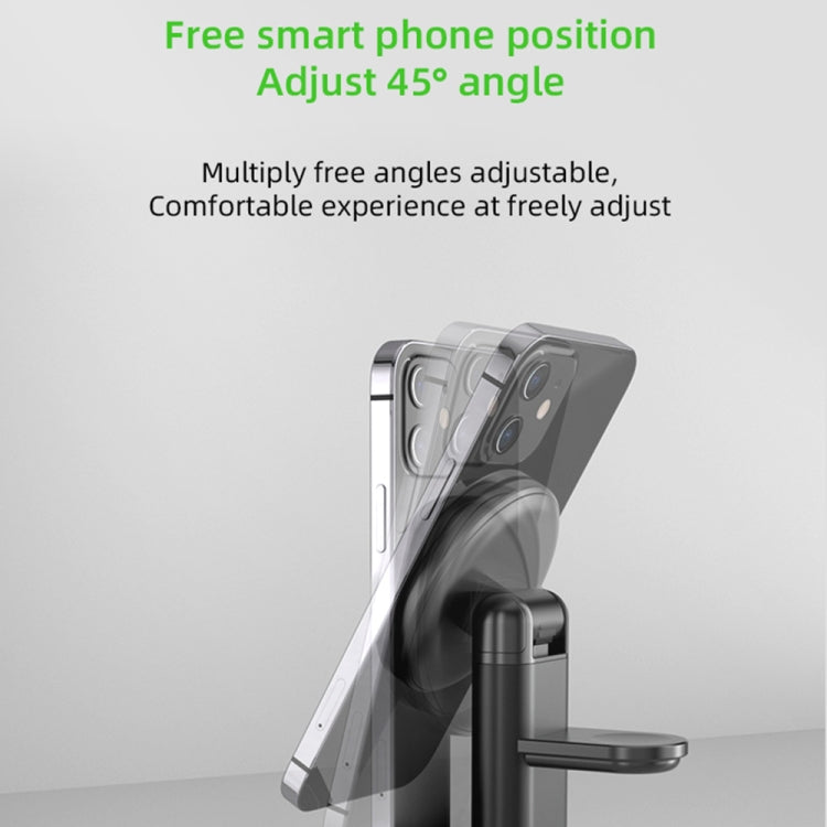 Chargeur sans fil magnétique multifonctionnel S36 3 en 1 15W pour téléphones mobiles / montres Apple / Airpods (noir)
