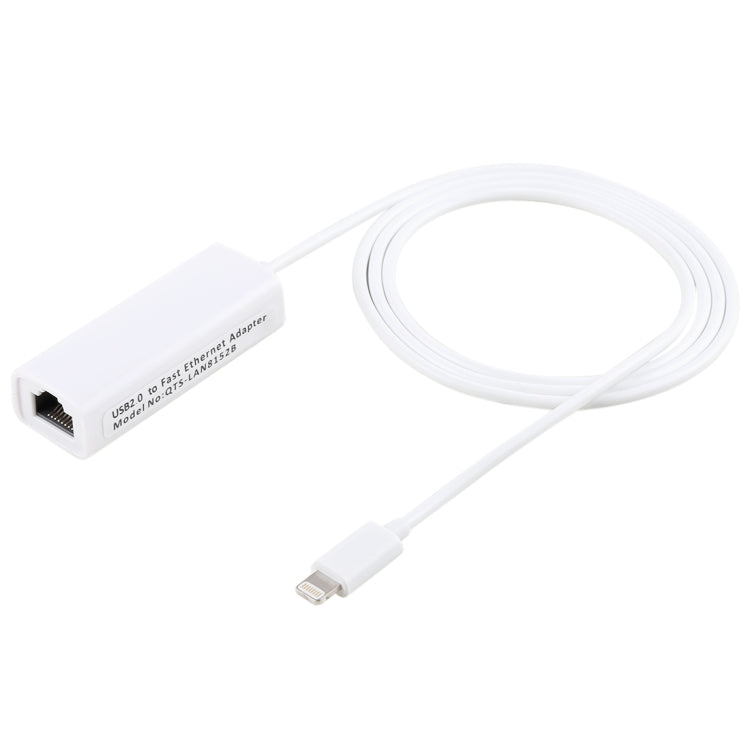 QTS-LAN8152B 1M 8 PIN to RJ45 Ethernet LAN Network Adapter Cable (White)