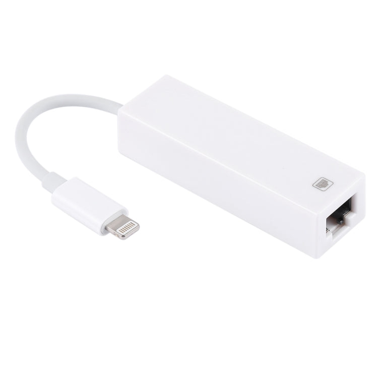 NK107A1 8 Pin to RJ45 Ethernet LAN Network Adapter Cable Total Length: 16cm for iPhone X XS XR and XS MAX iPhone 8 Plus and 7 Plus iPhone 8 and 7 iPad (White)