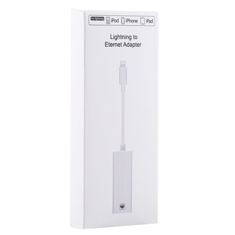 NK107A1 8 Pin to RJ45 Ethernet LAN Network Adapter Cable Total Length: 16cm for iPhone X XS XR and XS MAX iPhone 8 Plus and 7 Plus iPhone 8 and 7 iPad (White)
