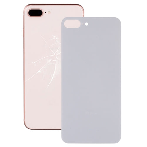Easy Replacement Large Camera Hole Glass Back Battery Cover with Adhesive for iPhone 8 Plus (White)